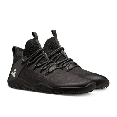 Vivobarefoot Women's Magna Trail II Firm Ground Off Road Running Shoes - Black USA [AWH368147]